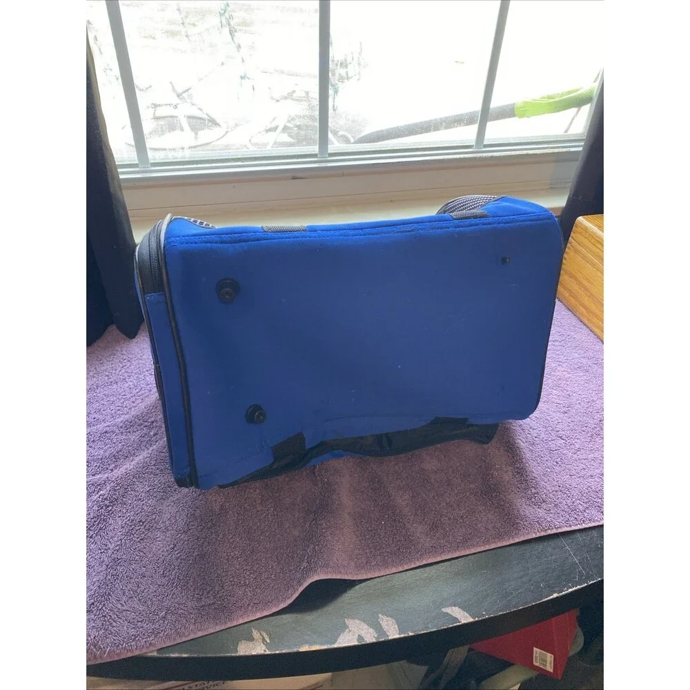 Fashion Pet Travel Gear Small Dog Cat Carrier‎ Blue Pre Owned